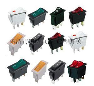 【樂清市翔特電子廠;KCD3黑色兩腳 三腳帶燈翹板開關】價格_廠家_圖片 -